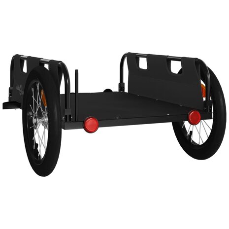 Fietstrailer oxford stof en ijzer zwart 7