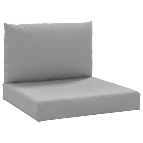 Palletkussens 2 st stof grijs 2