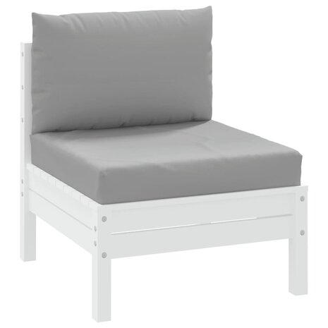 Palletkussens 2 st stof grijs 3