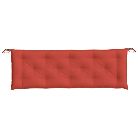 Tuinbankkussen 150x50x7 cm stof gemêleerd rood 4