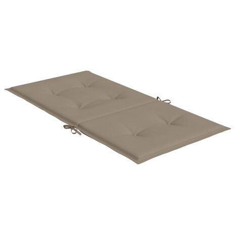 Tuinstoelkussens lage rug 2 st 100x50x3 cm oxford stof taupe 5
