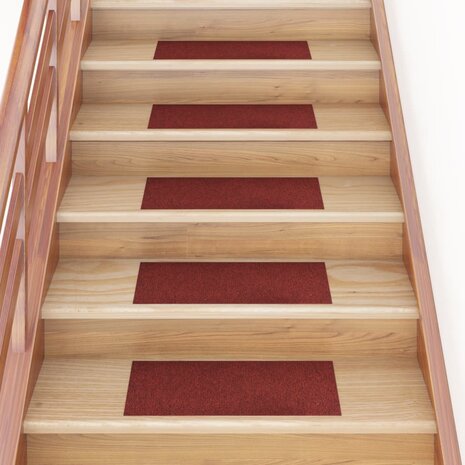 15 st Trapmatten zelfklevend rechthoekig 60x25 cm rood 1