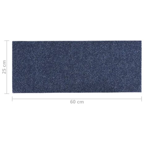 15 st Trapmatten zelfklevend rechthoekig 60x25 cm grijsblauw 7