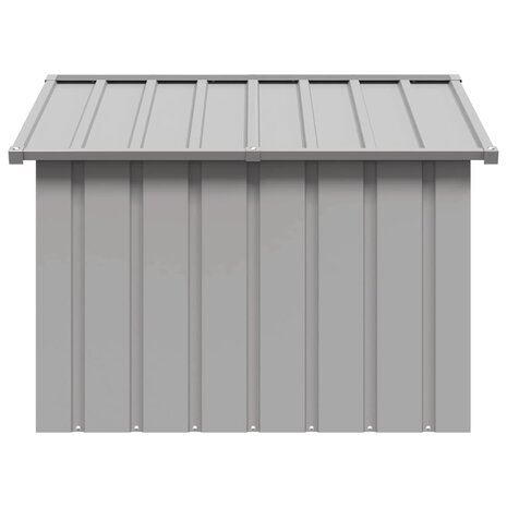 Hondenhok 116,5x103x81,5 cm gegalvaniseerd staal grijs 3