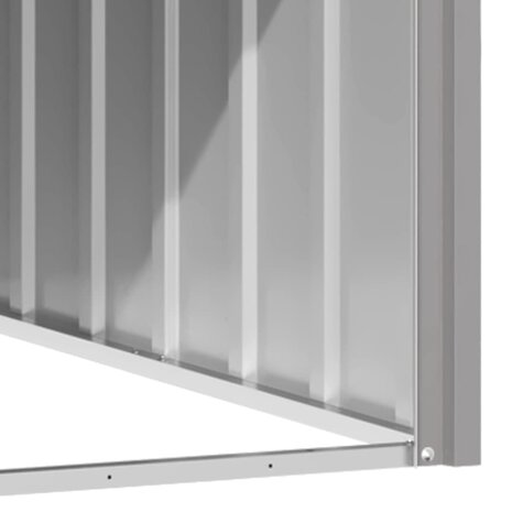 Hondenhok 116,5x103x81,5 cm gegalvaniseerd staal grijs 4