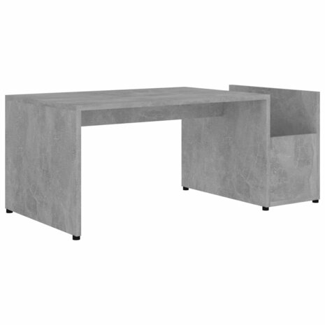 Salontafel 90x45x35 cm bewerkt hout betongrijs 2