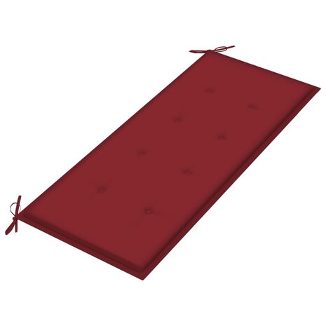Tuinbank inklapbaar met kussen 118 cm bamboe 5
