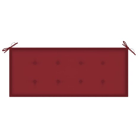 Tuinbank inklapbaar met kussen 118 cm bamboe 6
