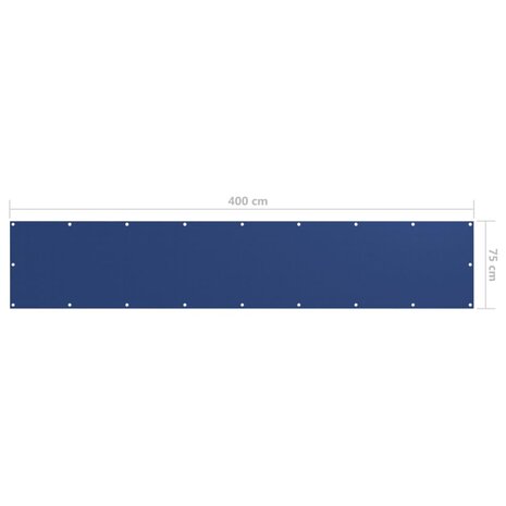 Balkonscherm 75x400 cm oxford stof blauw 5