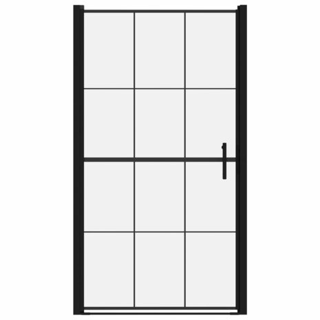 Douchedeur 100x178 cm gehard glas zwart 3