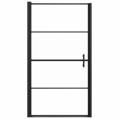 Douchedeur halfmat 100x178 cm gehard glas zwart 3
