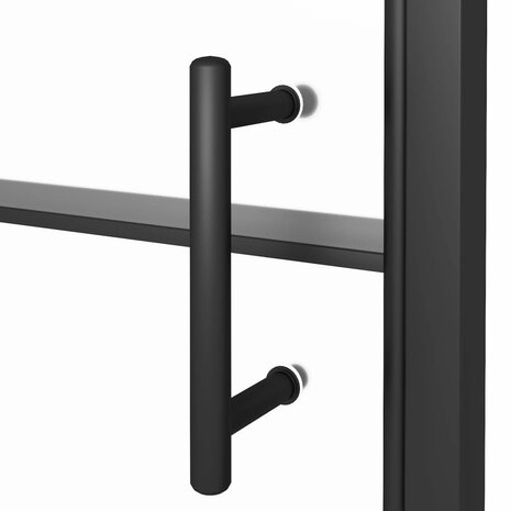 Douchedeur halfmat 100x178 cm gehard glas zwart 6