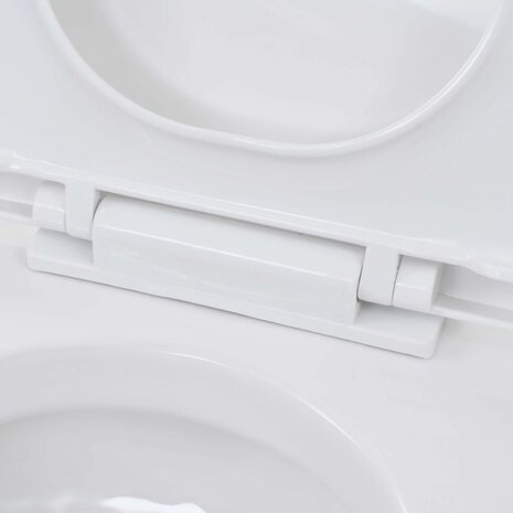 Hangend toilet met verborgen stortbak keramiek wit 9