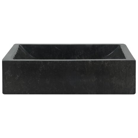 Gootsteen 45x30x12 cm marmer hoogglans zwart 3
