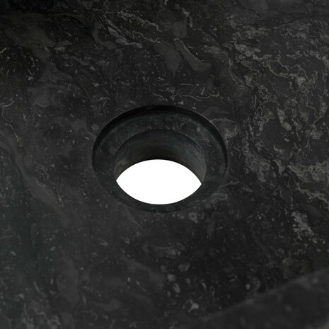 Gootsteen 45x30x12 cm marmer hoogglans zwart 7