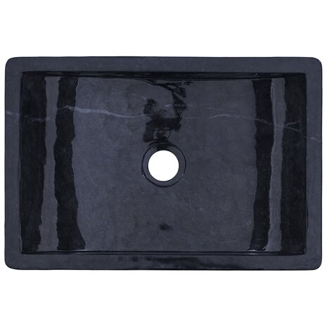 Gootsteen 45x30x12 cm marmer hoogglans zwart 10