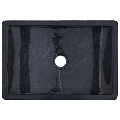 Gootsteen 45x30x12 cm marmer hoogglans zwart 11