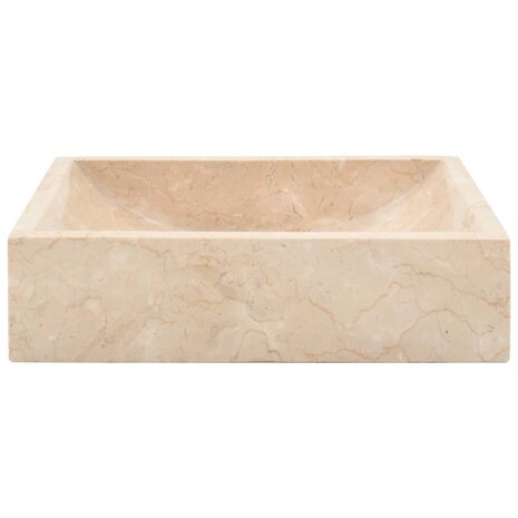 Gootsteen 45x30x12 cm marmer hoogglans crèmekleurig 3