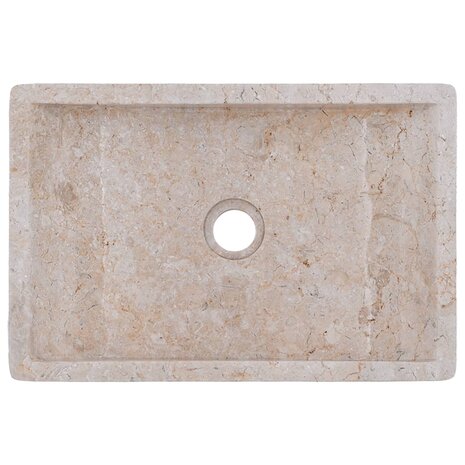 Gootsteen 45x30x12 cm marmer hoogglans crèmekleurig 10