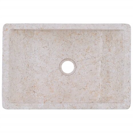 Gootsteen 45x30x12 cm marmer hoogglans crèmekleurig 11