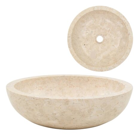 Gootsteen 40x12 cm marmer crème 1
