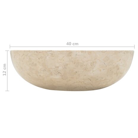 Gootsteen 40x12 cm marmer crème 8