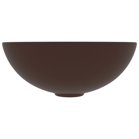 Wastafel rond keramiek donkerbruin 3