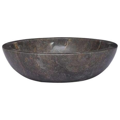 Gootsteen Ø40x12 cm marmer grijs 1