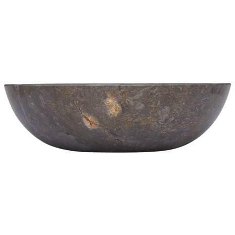 Gootsteen Ø40x12 cm marmer grijs 2