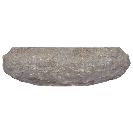 Gootsteen Ø40x12 cm marmer grijs 2