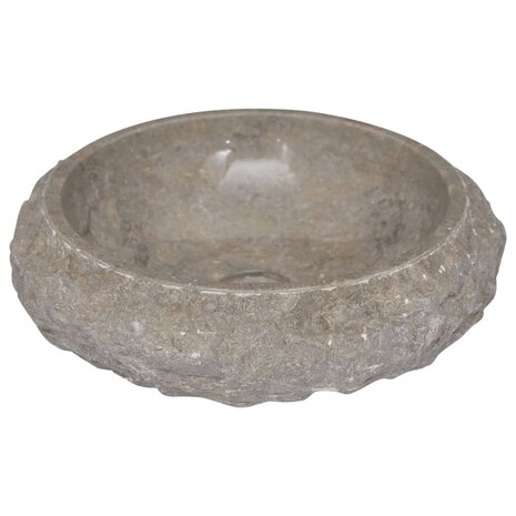 Gootsteen Ø40x12 cm marmer grijs 3