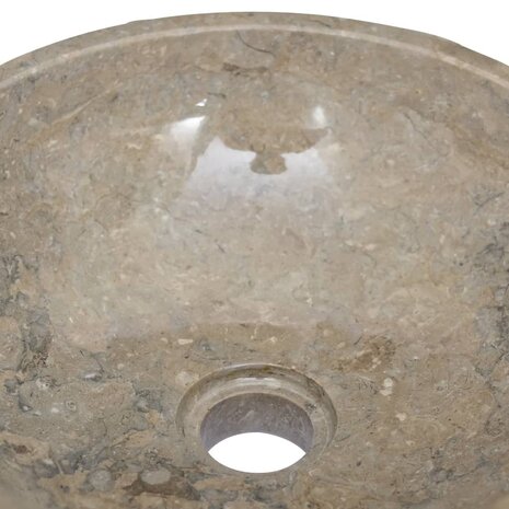 Gootsteen Ø40x12 cm marmer grijs 5