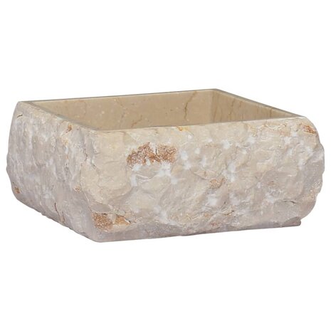 Gootsteen 30x30x13 cm marmer crèmekleurig 1