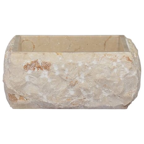 Gootsteen 30x30x13 cm marmer crèmekleurig 2