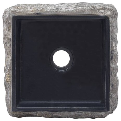 Gootsteen 30x30x13 cm marmer zwart 4