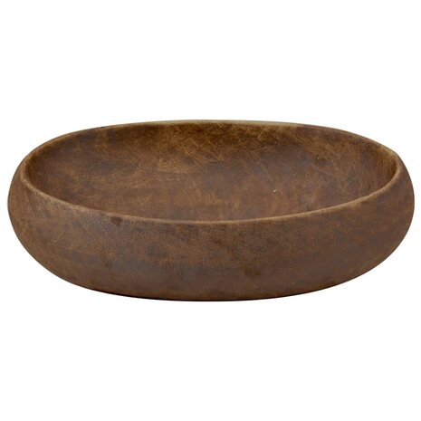 Opzetwasbak ovaal 59x40x15 cm keramiek bruin 4