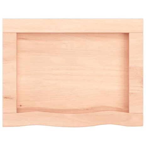 Wastafelblad 40x30x(2-4) cm onbehandeld massief hout 4