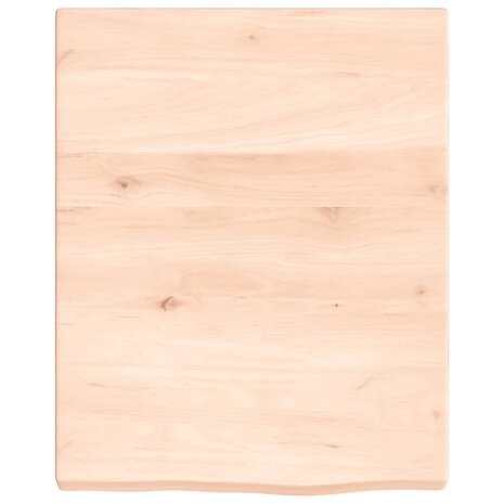 Wastafelblad 40x50x(2-4) cm onbehandeld massief hout 3