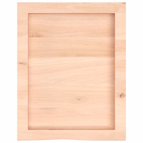 Wastafelblad 40x50x(2-4) cm onbehandeld massief hout 4