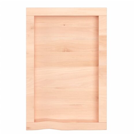 Wastafelblad 40x60x(2-4) cm onbehandeld massief hout 4
