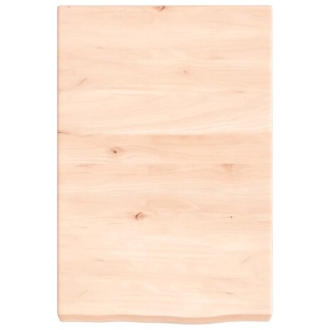 Wastafelblad 40x60x(2-6) cm onbehandeld massief hout 3