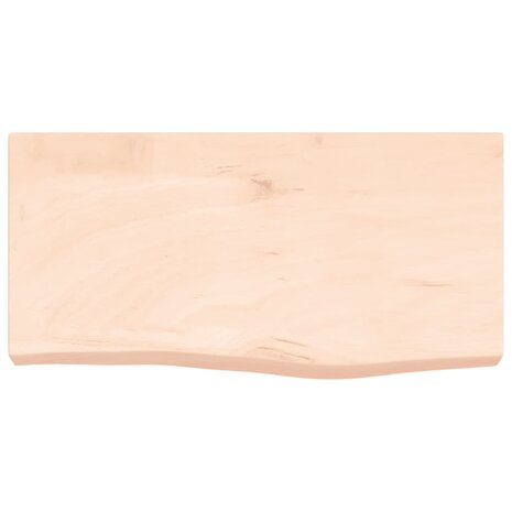 Wastafelblad 60x30x(2-6) cm onbehandeld massief hout 3