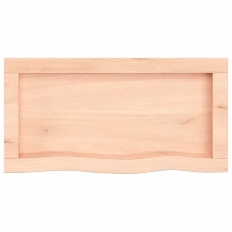 Wastafelblad 60x30x(2-6) cm onbehandeld massief hout 4