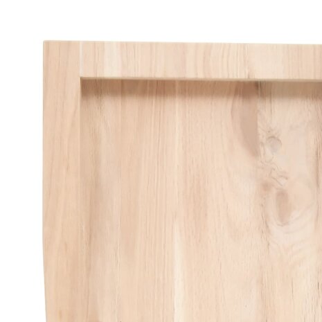 Wastafelblad 60x30x(2-6) cm onbehandeld massief hout 6