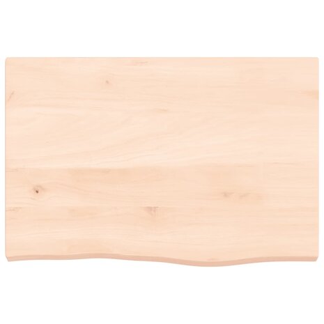 Wastafelblad 60x40x(2-4) cm onbehandeld massief hout 3