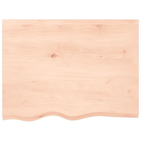 Wastafelblad 80x60x(2-4) cm onbehandeld massief hout 3
