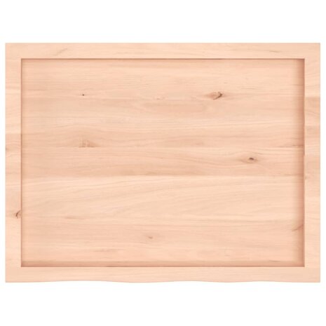 Wastafelblad 80x60x(2-4) cm onbehandeld massief hout 4