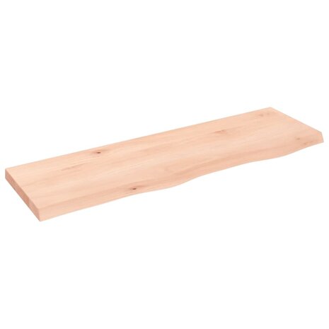 Wastafelblad 100x30x(2-4) cm onbehandeld massief hout 2