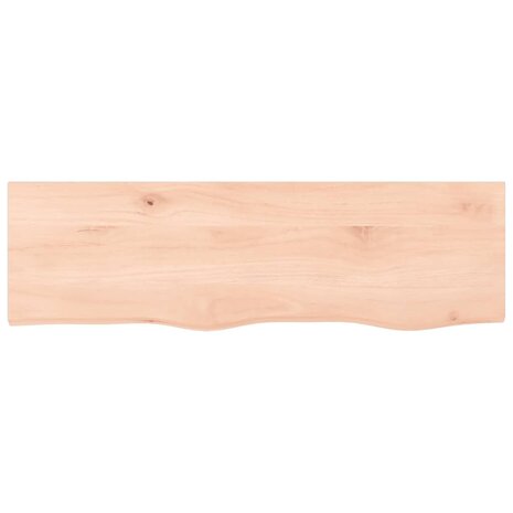 Wastafelblad 100x30x(2-4) cm onbehandeld massief hout 3