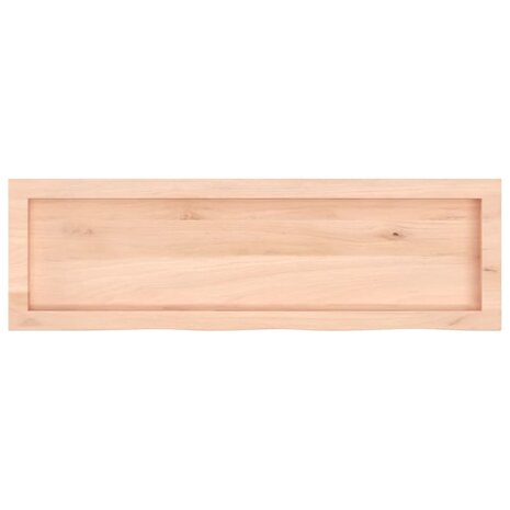 Wastafelblad 100x30x(2-4) cm onbehandeld massief hout 4